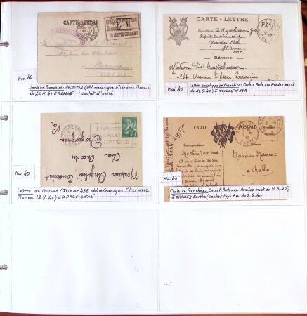 1750-1947, Collection de lettres classées par TARIFS