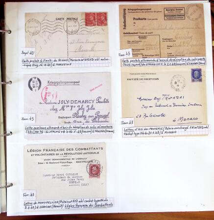 1750-1947, Collection de lettres classées par TARIFS