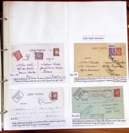 1750-1947, Collection de lettres classées par TARIFS