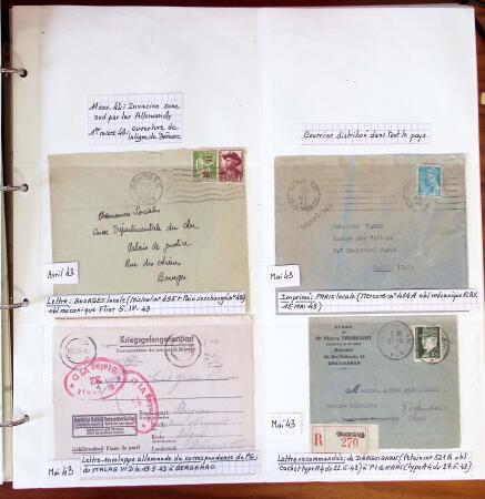 1750-1947, Collection de lettres classées par TARIFS
