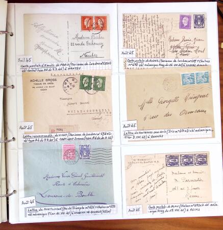 1750-1947, Collection de lettres classées par TARIFS
