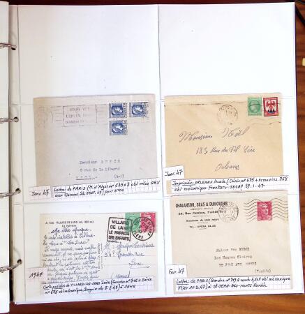 1750-1947, Collection de lettres classées par TARIFS