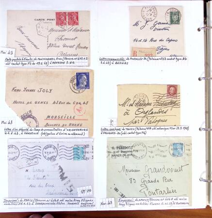 1750-1947, Collection de lettres classées par TARIFS