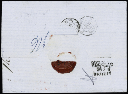 1865 (14 July) Double-weight registered envelope from