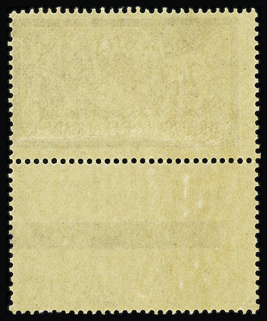 N°122 2f violet et jaune, bdf avec ligne interpanneau,