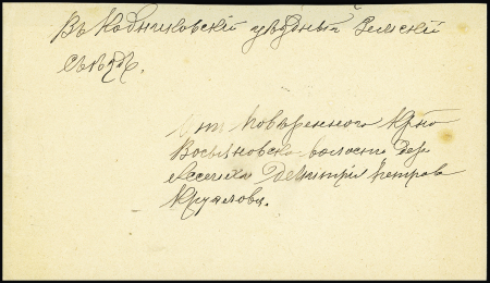 Group of 8 different covers franked with ZEMSTVOS stamps