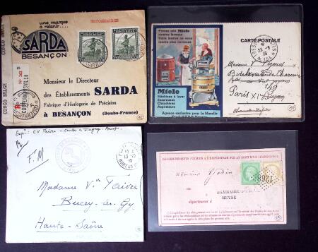 1864-1956, 69 lots de lettres préparés et décrits