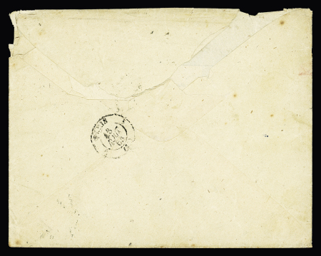 1864 Cover from Rome to Paris/France with FIVE-COLOUR
