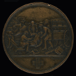 Médaille en cuivre : "ambulances de la presse - 1870 - 1871 - annexes de Ministère de la guerre". TB