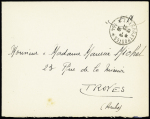 LF avec CAD de fortune "tresor et poste 134" (1939 - réutilisation d'un CAD de 1914 - 1918). TB