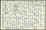 CP en franchise adressée à un prisonnier français au camp de Cormelles près de Caen avec cachet triangulaire violet "front stalag 130 gepr. Nr. 4" (30.8.40). TB