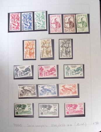 1937-1952, Collection de séries coloniales, neuf **,