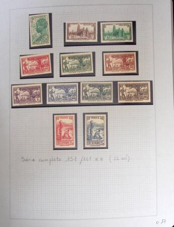 1937-1952, Collection de séries coloniales, neuf **,