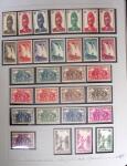 1937-1952, Collection de séries coloniales, neuf **,