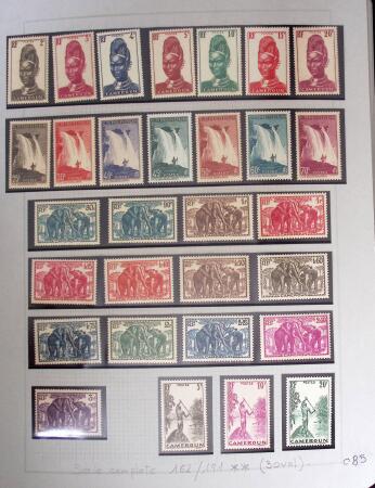 1937-1952, Collection de séries coloniales, neuf **,