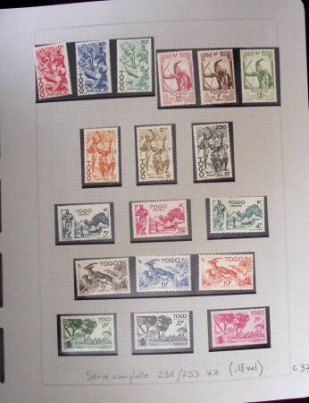 1937-1952, Collection de séries coloniales, neuf **,