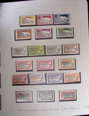 1937-1952, Collection de séries coloniales, neuf **,