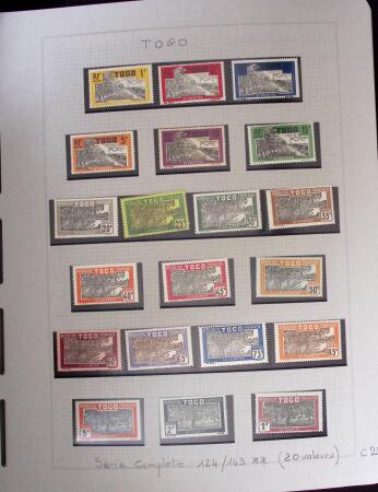 1937-1952, Collection de séries coloniales, neuf **,