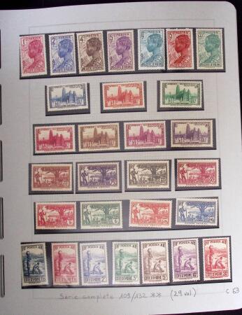 1937-1952, Collection de séries coloniales, neuf **,