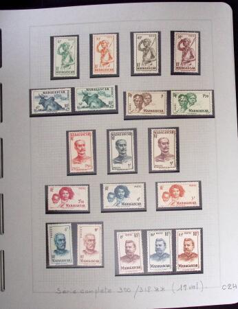 1937-1952, Collection de séries coloniales, neuf **,