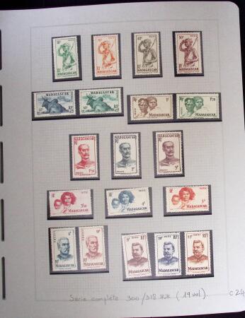 1937-1952, Collection de séries coloniales, neuf **,