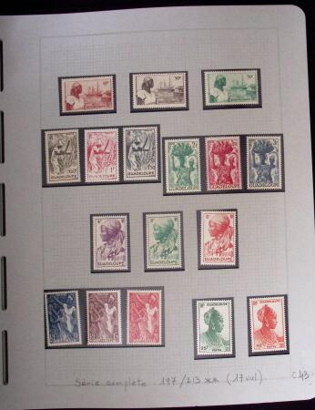 1937-1952, Collection de séries coloniales, neuf **,