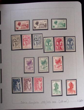 1937-1952, Collection de séries coloniales, neuf **,