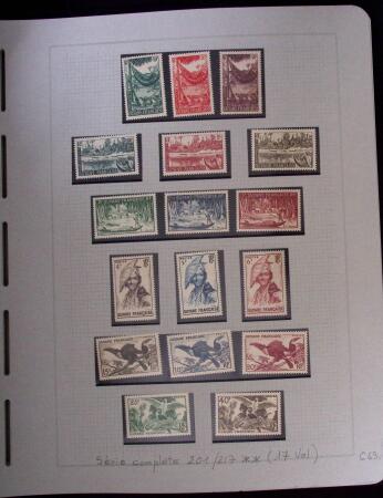 1937-1952, Collection de séries coloniales, neuf **,