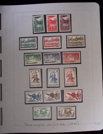 1937-1952, Collection de séries coloniales, neuf **,