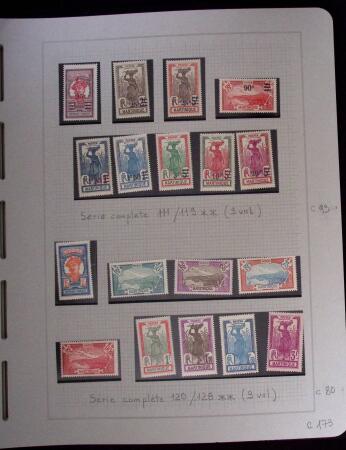 1937-1952, Collection de séries coloniales, neuf **,
