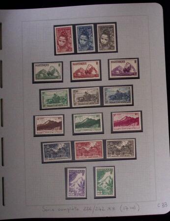 1937-1952, Collection de séries coloniales, neuf **,
