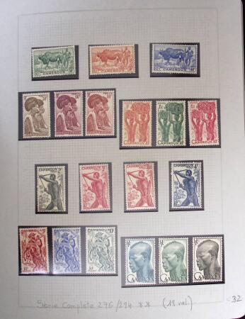 1937-1952, Collection de séries coloniales, neuf **,