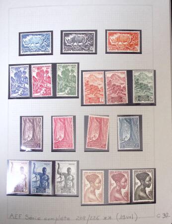 1937-1952, Collection de séries coloniales, neuf **,