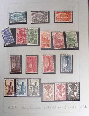 1937-1952, Collection de séries coloniales, neuf **,
