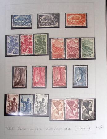 1937-1952, Collection de séries coloniales, neuf **,