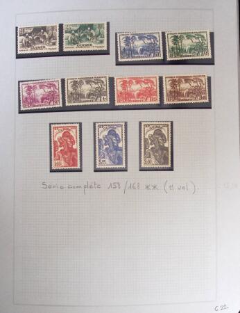 1937-1952, Collection de séries coloniales, neuf **,