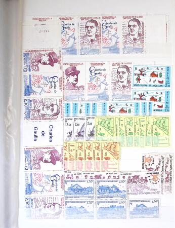 1938-1995, Stock en un album comprenant une partie