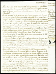 Lettre pour Narbonne avec MP "Arm. D'Espagne 1er corps" (1823). TB