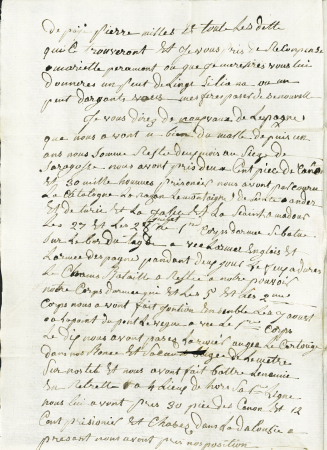 Lettre avec MP rouge "n°5 Bau principal arm. D'Espagne" (1809). TB