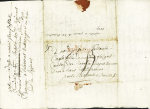 Lettre avec MP rouge "n°5 Bau principal arm. D'Espagne" (1809). TB