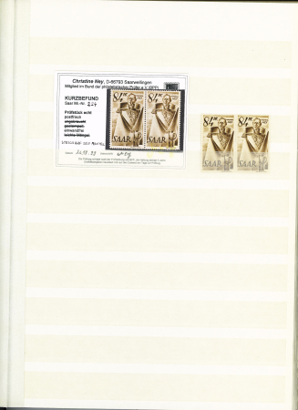 1947, SAAR I issue: Mint & used specialised selection