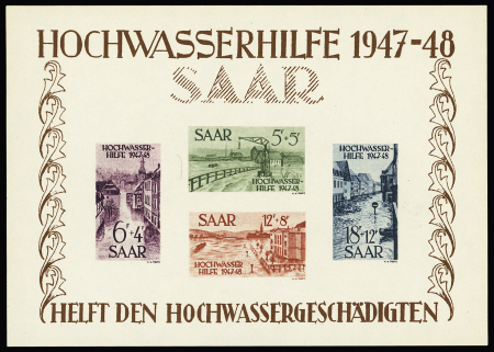 1947-52 SAARLAND: Mint selection on pages including