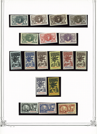 1906, Séries Palmiers-Faidherbe-Baillay, les 6 pays