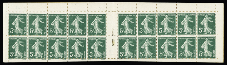 Lot de 5 carnets, n°137 C5 avec papier GC. TB. Cote