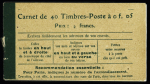 Lot de 5 carnets, n°137 C5 avec papier GC. TB. Cote