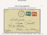 Joli groupe de 27 lettres sur pages d'expo affranchies