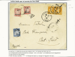 Joli groupe de 27 lettres sur pages d'expo affranchies