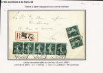 Joli groupe de 27 lettres sur pages d'expo affranchies