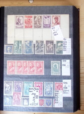 1849-1975, Collection en 9 classeurs, neufs et oblitérés,