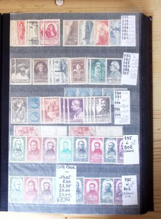 1849-1975, Collection en 9 classeurs, neufs et oblitérés,